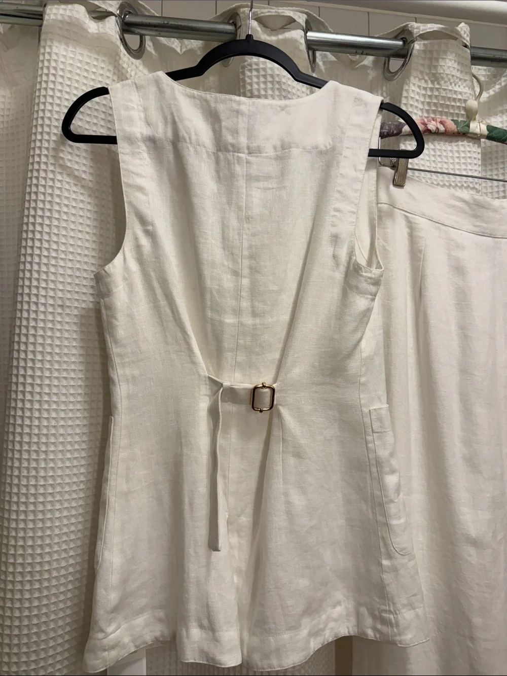 NWT POSSE Emma Linen Vest and Skirt Two-Piece Matching Set